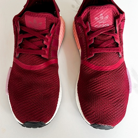 Adidas NMD R1 Sneaker Collegiate Burgundy White B37646 Womens Sz 7.5 - Picture 5 of 16
